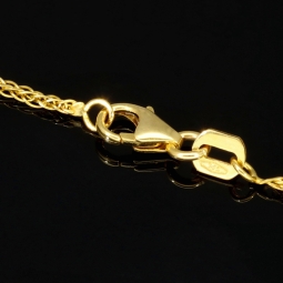 Filigrane Fuchsschwanzkette aus funkelndem 585 14k Gold (ca. 45cm, ca. 1,0mm)