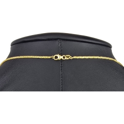 Filigrane Fuchsschwanzkette aus funkelndem 585 14k Gold (ca. 45cm, ca. 1,0mm)