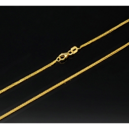 Filigrane Fuchsschwanzkette aus funkelndem 585 14k Gold (ca. 45cm, ca. 1,0mm)