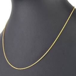 Filigrane Fuchsschwanzkette aus funkelndem 585 14k Gold (ca. 45cm, ca. 1,0mm)