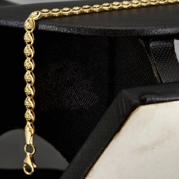 Gold-Armband aus edlem 14K / 585 Gelbgold in stlvollem Design ca. 19,0 cm Länge , 3,5mm