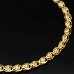 Gold-Armband aus edlem 14K / 585 Gelbgold in stlvollem Design ca. 19,0 cm Länge , 3,5mm