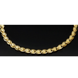 Gold-Armband aus edlem 14K / 585 Gelbgold in stlvollem Design ca. 17,5 cm Länge , 3,5mm