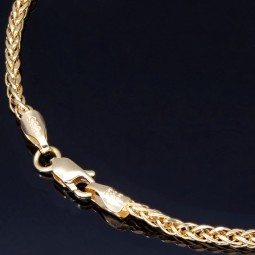 Funkelndes Goldarmband im eleganten Fuchsschwanz-Design aus hochwertigem 14K 585 Gold (Gelbgold) ca. 18 cm Länge
