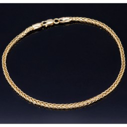 Funkelndes Goldarmband im eleganten Fuchsschwanz-Design aus hochwertigem 14K 585 Gold (Gelbgold) ca. 18 cm Länge