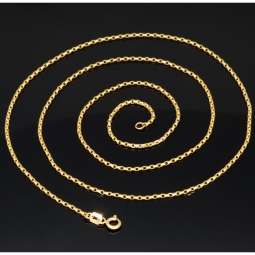 Zeitlose kurzgliedrige Ankerkette aus hochwertigem 14K 585 Gold (Gelbgold) – ca. 55 cm, ca. 1,5 mm