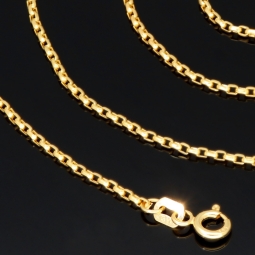 Zeitlose kurzgliedrige Ankerkette aus hochwertigem 14K 585 Gold (Gelbgold) – ca. 55 cm, ca. 1,5 mm