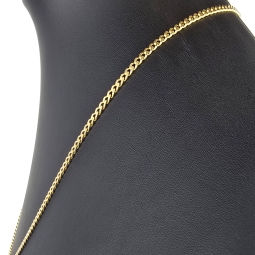 Glänzende Panzerkette aus edlem Gold (333 8k Gelbgold) in ca. 50cm Länge und 3mm Breite