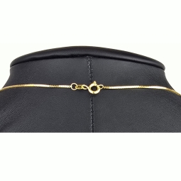 Feine kurze Venezianerkette aus hochwertigem 585 / 14k Gold, ca. 42 cm lang und 1 mm breit