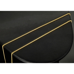 Edle, sehr kurze Panzerkette 2-seitig diamantiert aus hochwertigem 585 /14k Gold für Damen (ca. 38cm, 1mm )