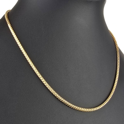 Exklusive, kurze FBM- Goldkette / Collier aus massivem, edlen Gold (585 / 14k Gelbgold) ca. 45cm Länge, ca 2,5mm Breite (copy)