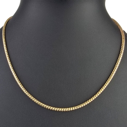 Exklusive, kurze FBM- Goldkette / Collier aus massivem, edlen Gold (585 / 14k Gelbgold) ca. 45cm Länge, ca 2,5mm Breite (copy)