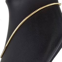 Exklusive, kurze FBM- Goldkette / Collier aus massivem, edlen Gold (585 / 14k Gelbgold) ca. 45cm Länge, ca 2,5mm Breite (copy)