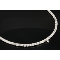 Wellendorff Markenschmuck: Beeindruckendes Collier PRINZESSE / Seidenkordel, mit filigraner Struktur aus hochwertigem Gold in ca 43 cm Länge (18K / 750 Weißgold, ca. 78,6g) mit Brillantanhänger (ca. 0,017 ct.)