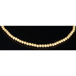 Fein gearbeitetes Armband aus 585 14K Gelbgold, dekoriert mit vielen kleinen Goldkügelchen und einem Zirkonia - ca. 18 - 20 cm längenverstellbar