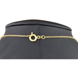 Anmutige Goldkette / Collier mit Pantherkopf-Anhänger aus funkelndem Gold (14K 585 Gelbgold) mit Zirkoniabesatz ca. 45cm