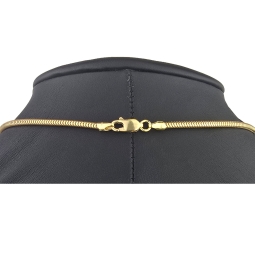 Hochwertig produzierte Schlangenkette für Damen aus funkelndem 14k / 585 Gold in ca. 45 cm und 2,4 mm