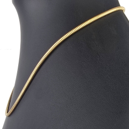 Hochwertig produzierte Schlangenkette für Damen aus funkelndem 14k / 585 Gold in ca. 45 cm und 2,4 mm