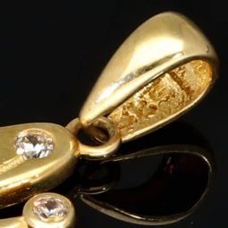 Funkelnder Schmetterling - Anhänger mit Zirkoniabesatz aus hochwertigem 585 / 14K Gold