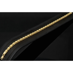 Außergewöhnliches Königsarmband aus edlem 14K / 585 Gold (Gelbgold) in ca. 21 cm Länge, ca. 3mm Breite