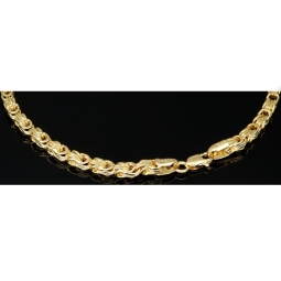 Edles Königsarmband aus hochwertigem 14K / 585 Gold (Gelbgold) in ca. 22 cm Länge, ca. 3mm Breite