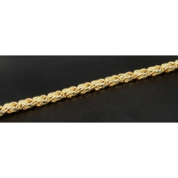 Exquisites Königsarmband in außergewöhnlichem Design aus funkelndem 14K / 585 Gold (Gelbgold) in ca. 20 cm Länge, ca. 3mm Breite