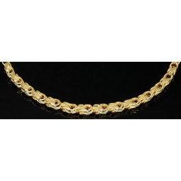 Exquisites Königsarmband in außergewöhnlichem Design aus funkelndem 14K / 585 Gold (Gelbgold) in ca. 20 cm Länge, ca. 3mm Breite