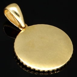 Funkelnder Anhänger mit Augen-Motiv - Evil Eye - Schutzauge aus hochwertigem Gold (14K 585 Gelbgold)