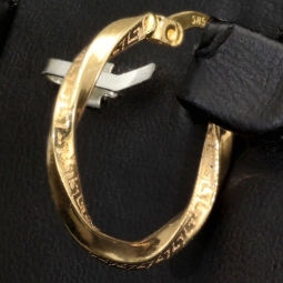 Funkelnde Twist - Creolen mit zeitlosen Greco - Design aus 585er (14K) Gelbgold