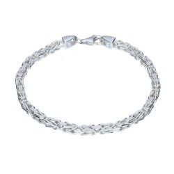 Königsarmband aus 925er Sterlingsilber (21cm Länge, 4mm Breite)