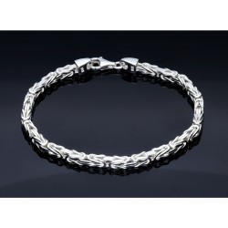 Königsarmband aus 925er Sterlingsilber (21cm Länge, 4mm Breite)