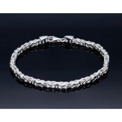 Königsarmband aus 925er Sterlingsilber (21cm Länge, 4mm Breite)