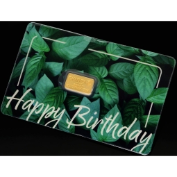 Geschenkkarte - 1 Gramm Goldbarren (999 Gold) - Feingold-Barren - 1g  geprägt LBMA zertifiziert -