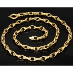Funkelnde Ankerkette aus hochwertigem 585er 14k Gelbgold, ca.  60cm, 6mm (ca. 11,5 Gramm)