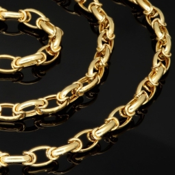 Funkelnde Ankerkette aus hochwertigem 585er 14k Gelbgold, ca.  60cm, 6mm (ca. 11,5 Gramm)