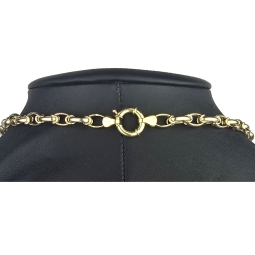 Funkelnde Ankerkette aus hochwertigem 585er 14k Gelbgold, ca.  60cm, 6mm (ca. 11,5 Gramm)