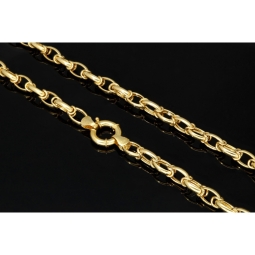 Funkelnde Ankerkette aus hochwertigem 585er 14k Gelbgold, ca.  60cm, 6mm (ca. 11,5 Gramm)