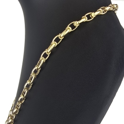 Funkelnde Ankerkette aus hochwertigem 585er 14k Gelbgold, ca.  60cm, 6mm (ca. 11,5 Gramm)