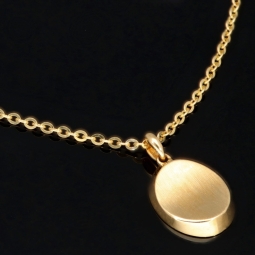 Funkelnde Ankerkette / Goldkette aus hochwertigem 14K 585er Gold (Gelbgold) mit edlem Amulatt im Vintage-Stil (verstellbar 43,5cm oder 49cm)