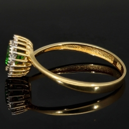 Eleganter Ring für Damen aus 14K 585 Gold besetzt mit vielen funkelnden Zirkoniasteinen RG ca.56