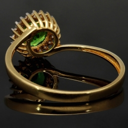 Eleganter Ring für Damen aus 14K 585 Gold besetzt mit vielen funkelnden Zirkoniasteinen RG ca.56