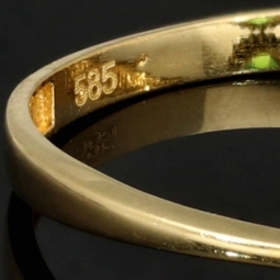 Eleganter Ring für Damen aus 14K 585 Gold besetzt mit vielen funkelnden Zirkoniasteinen RG ca.56