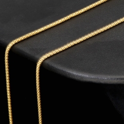 Elegante Goldkette aus funkelndem 585 14k Gold (ca. 55 cm lang, 1,3 mm breit)