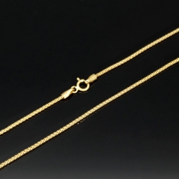 Elegante Goldkette aus funkelndem 585 14k Gold (ca. 55 cm lang, 1,3 mm breit)