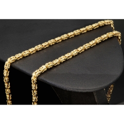 Noble Königskette aus funkelndem 14K 585 Gold (Gelbgold) ca. 65 cm lang, 3,5 mm breit (ca. 18,9g)
