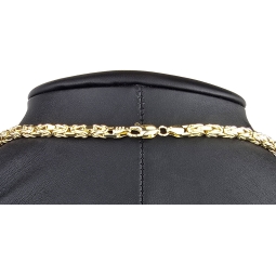 Noble Königskette aus funkelndem 14K 585 Gold (Gelbgold) ca. 65 cm lang, 3,5 mm breit (ca. 18,9g)