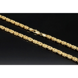 Noble Königskette aus funkelndem 14K 585 Gold (Gelbgold) ca. 65 cm lang, 3,5 mm breit (ca. 18,9g)