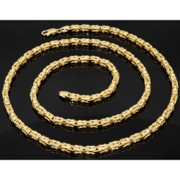 Noble Königskette aus funkelndem 14K 585 Gold (Gelbgold) ca. 65 cm lang, 3,5 mm breit (ca. 18,9g)