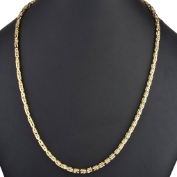 Noble Königskette aus funkelndem 14K 585 Gold (Gelbgold) ca. 65 cm lang, 3,5 mm breit (ca. 18,9g)