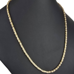 Noble Königskette aus funkelndem 14K 585 Gold (Gelbgold) ca. 65 cm lang, 3,5 mm breit (ca. 18,9g)